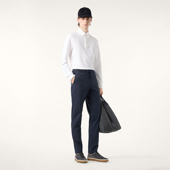 loro piana carlo relaxed straight cut everyday casual long trousers